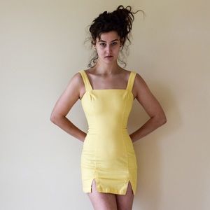 Yellow striped dress